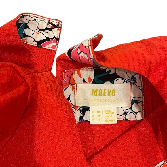 Anthropologie Maeve Rousseau Flounced Mini Dress Size 6 - Picture 3 of 4